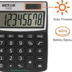 Victor 1000 8-Digit LCD Mini Desktop Calculator