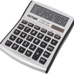 Victor 1100-3A Antimicrobial Compact Desktop Calculator, 10-Digit LCD