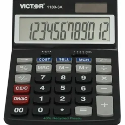Victor 1180-3A 12-Digit Desktop Calculator With Antimicrobial Protection