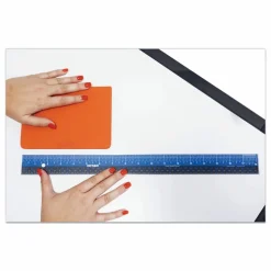 Victor Easy Read Stainless Steel Ruler, Standard/Metric, 18