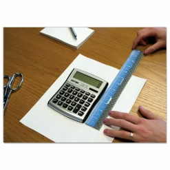 Victor Easy Read Stainless Steel Ruler, Standard/Metric, 12