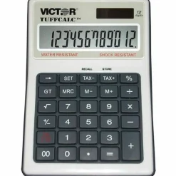 Victor TUFFCALC Desktop Calculator, White
