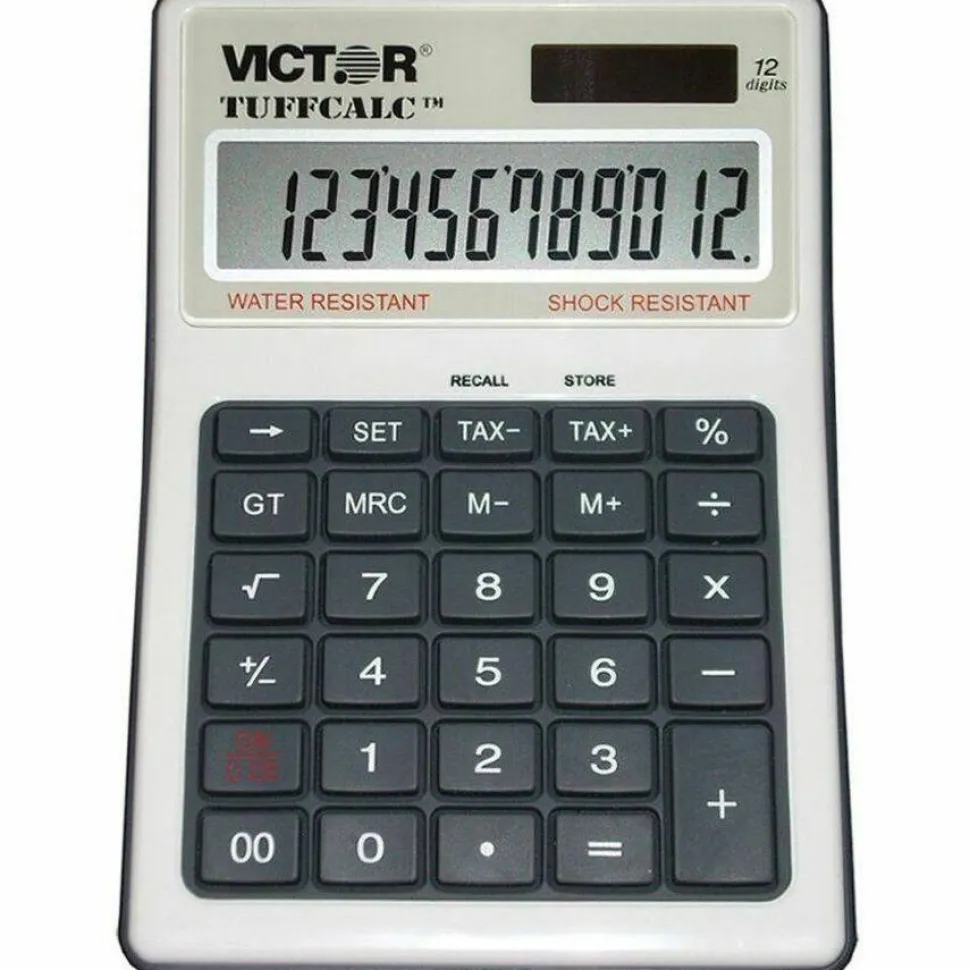 Victor TUFFCALC Desktop Calculator, White