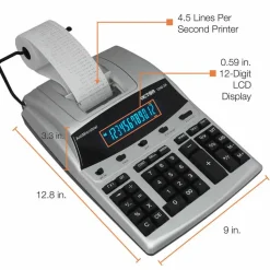 Victor 1240-3A 12-Digit Heavy-Duty Commercial Printing Calculator With Antimicrobial Protection