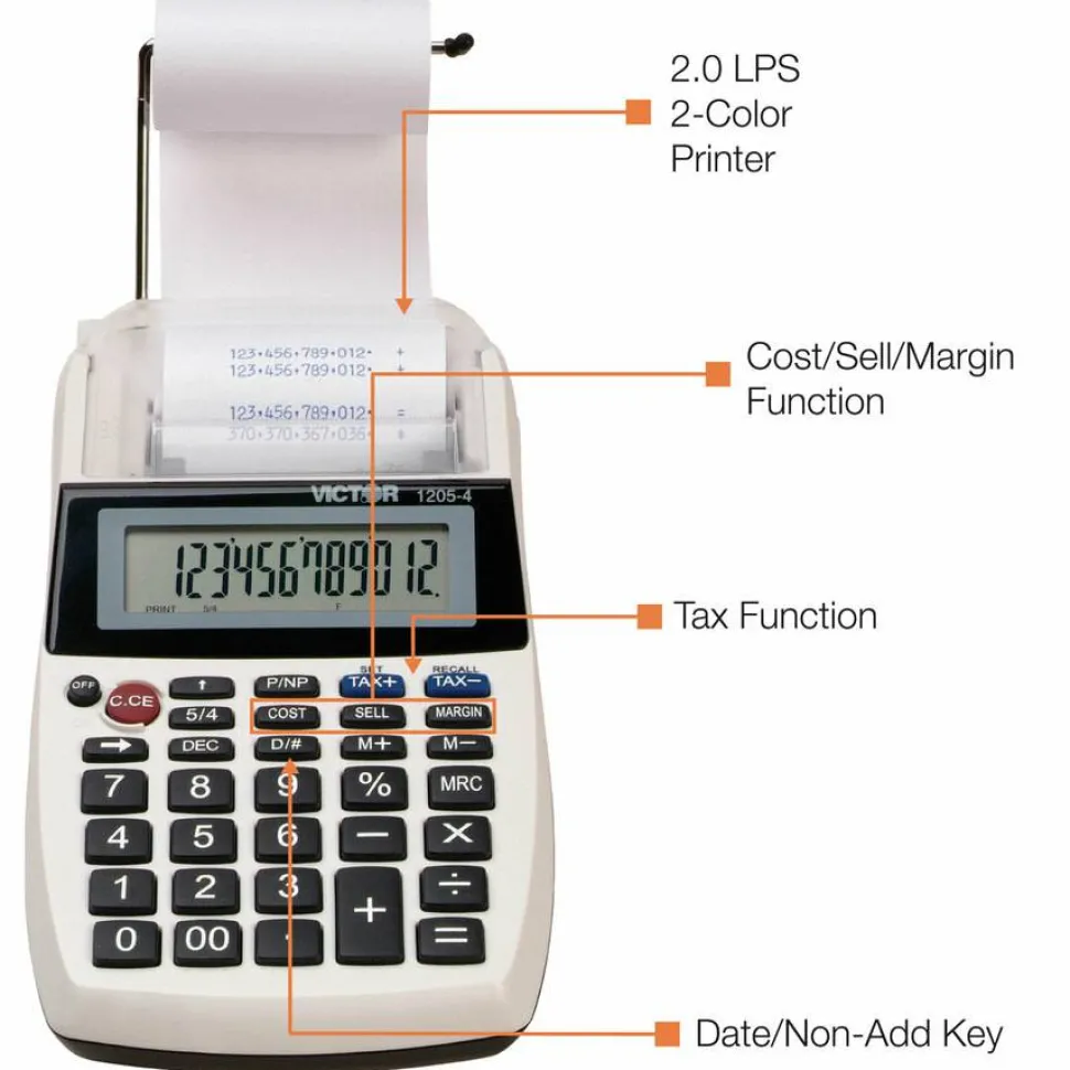 Victor 1205-4 Commercial Desktop Printing Calculator