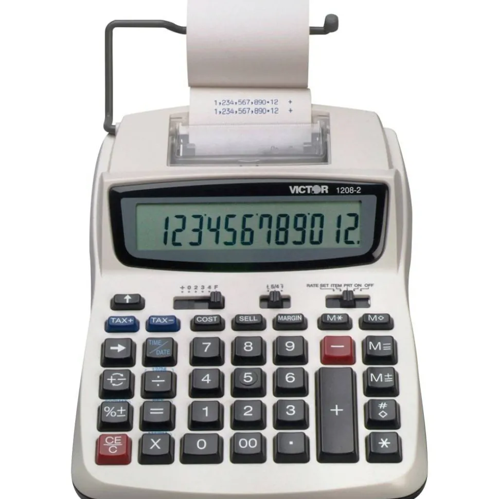 Victor 1208-2 Compact Commercial Printing Calculator