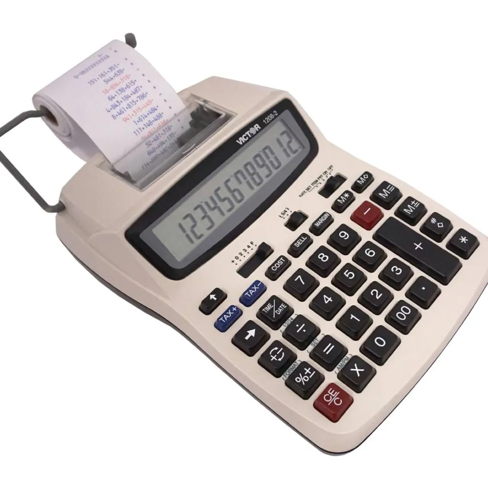 Victor 1208-2 Compact Commercial Printing Calculator