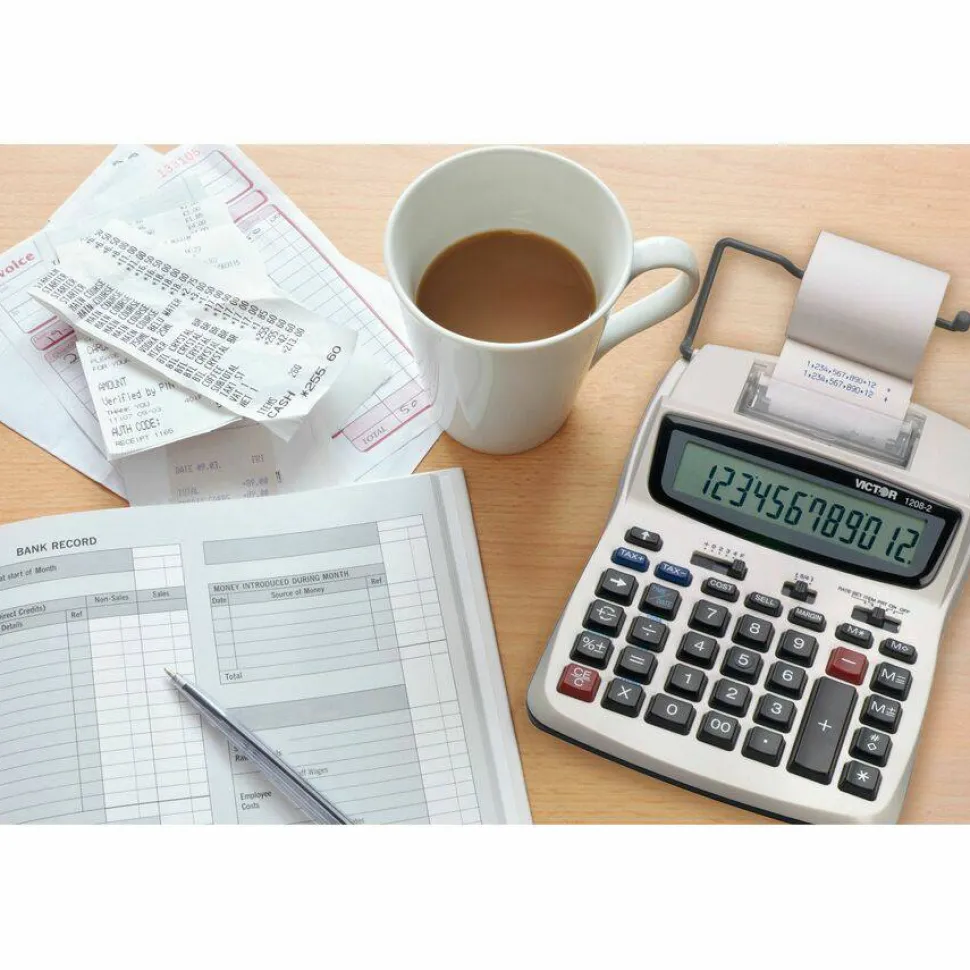Victor 1208-2 Compact Commercial Printing Calculator