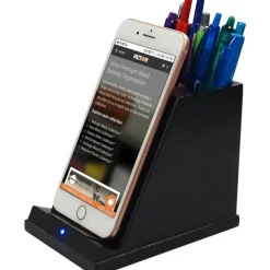 Victor CS100 Wireless Phone Charger with Pencil Cup - Input connectors: USB - 1 Each