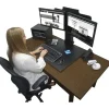 Victor High Rise Dual Monitor Standing Desk Workstation, 28" x 23" x 10.5" to 15.5", Black