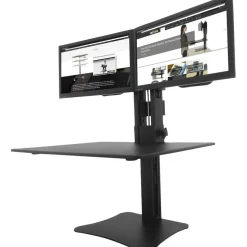 Victor High Rise Dual Monitor Standing Desk Workstation, 28