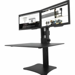 Victor High Rise Dual Monitor Standing Desk Workstation, 28