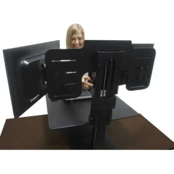 Victor High Rise Dual Monitor Standing Desk Workstation, 28