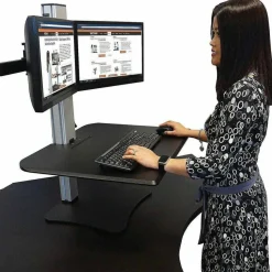 Victor High Rise Dual Monitor Standing Desk Workstation, 28