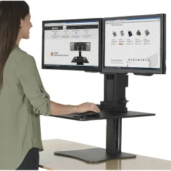 Victor High Rise Dual Monitor Standing Desk Workstation, 28