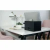 Victor Midnight Black Collection Desktop Organizer, 5 Compartments, MDF, 13.3 x 10.5 x 9.4, Black