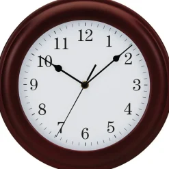 Victory Light Light Tempus Wall Clock - Analog - Quartz - Mahogany Case - Wood
