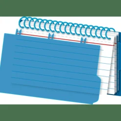 Viewfront Spiral Index Cards With Polypropylene Cover, 3" x 5" Cards, Assorted Colors, 50 Bound Cards