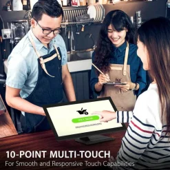 ViewSonic TD2760 27 Inch 1080p Touch Screen Monitor, 10-Point Multi-Touch for Commercial Signage and Hospitality, RS232 Control, Advanced Ergonomics, HDMI, DisplayPort