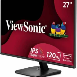 ViewSonic VA2756A-MHD 27 Inch 1080p Monitor, IPS Display with 120Hz for Enhanced Home and Office Productivity, Eye Care Technology, HDMI, DisplayPort, and VGA Inputs
