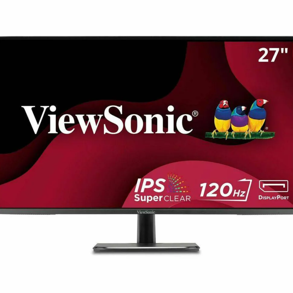 ViewSonic VA2756A-MHD 27 Inch 1080p Monitor, IPS Display with 120Hz for Enhanced Home and Office Productivity, Eye Care Technology, HDMI, DisplayPort, and VGA Inputs