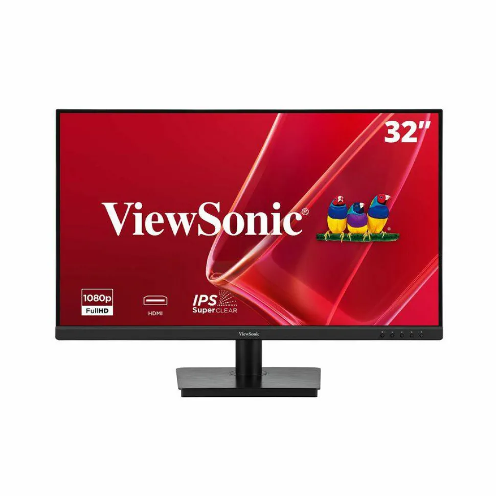 ViewSonic VA3209M 32 Inch 1080p Monitor, IPS Display with Thin Bezels for Productive Office Setups, Built-in Speakers, Advanced Ergonomics, HDMI, and VGA Inputs