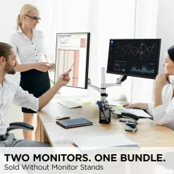 ViewSonic VG2448A-2_H2 24 Inch 1080p Dual Pack Head-Only Monitors, IPS Display for Smooth Home and Office Productivity and Dual-Screen Setups, HDMI, DisplayPort, USB, and VGA Inputs