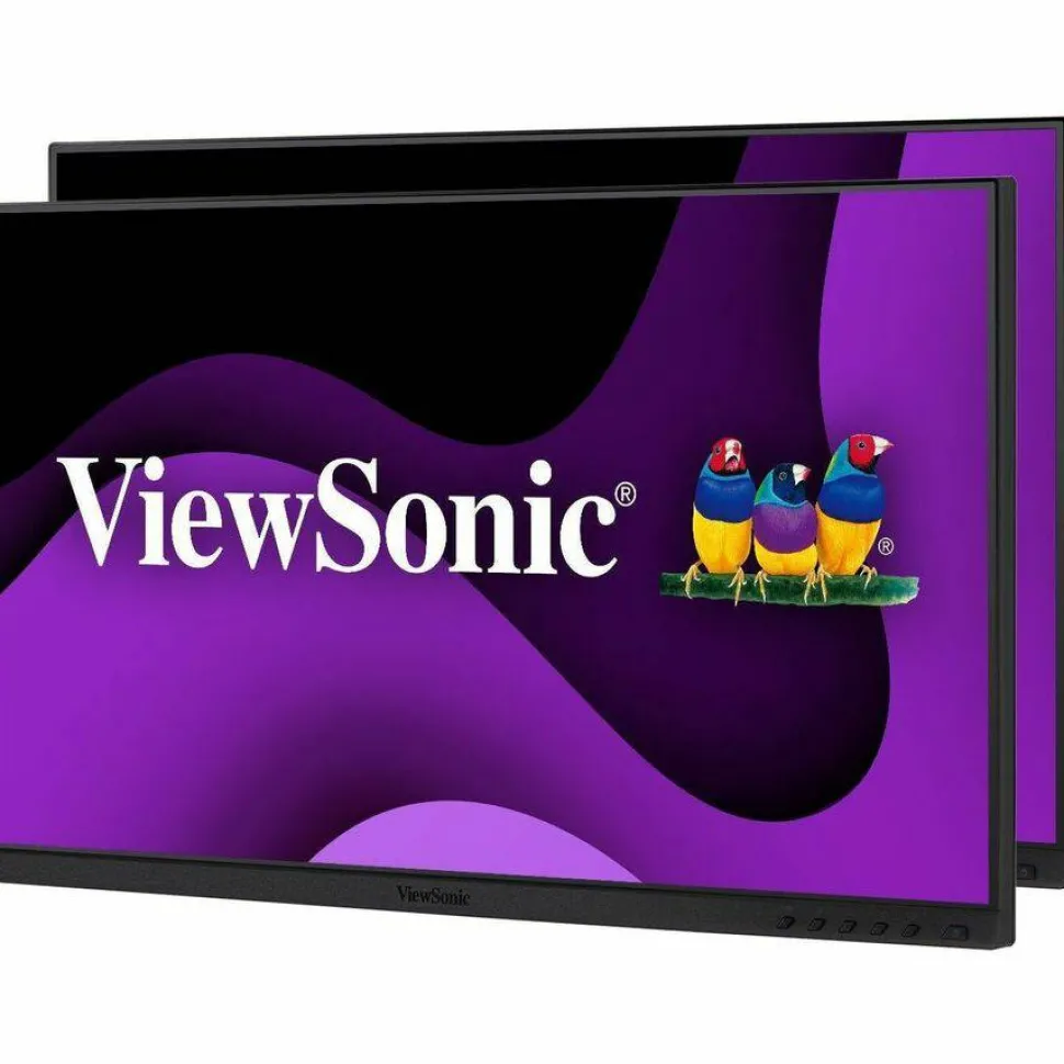 ViewSonic VG2448A-2_H2 24 Inch 1080p Dual Pack Head-Only Monitors, IPS Display for Smooth Home and Office Productivity and Dual-Screen Setups, HDMI, DisplayPort, USB, and VGA Inputs