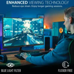 ViewSonic VX2718-PC-MHD 27 Inch 1080p Curved Gaming Monitor, 200Hz and 1ms for Smooth Gameplay, FreeSync Premium and Eye Care Technology, HDMI, and DisplayPort Inputs