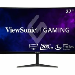 ViewSonic VX2718-PC-MHD 27 Inch 1080p Curved Gaming Monitor, 200Hz and 1ms for Smooth Gameplay, FreeSync Premium and Eye Care Technology, HDMI, and DisplayPort Inputs