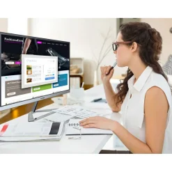 ViewSonic VX2276-SMHD 22 Inch 1080p Monitor, IPS Display with Ultra-Thin Bezels and Eye Care Technology for Home and Office Entertainment, DisplayPort for Daisy Chain, HDMI, and VGA Inputs