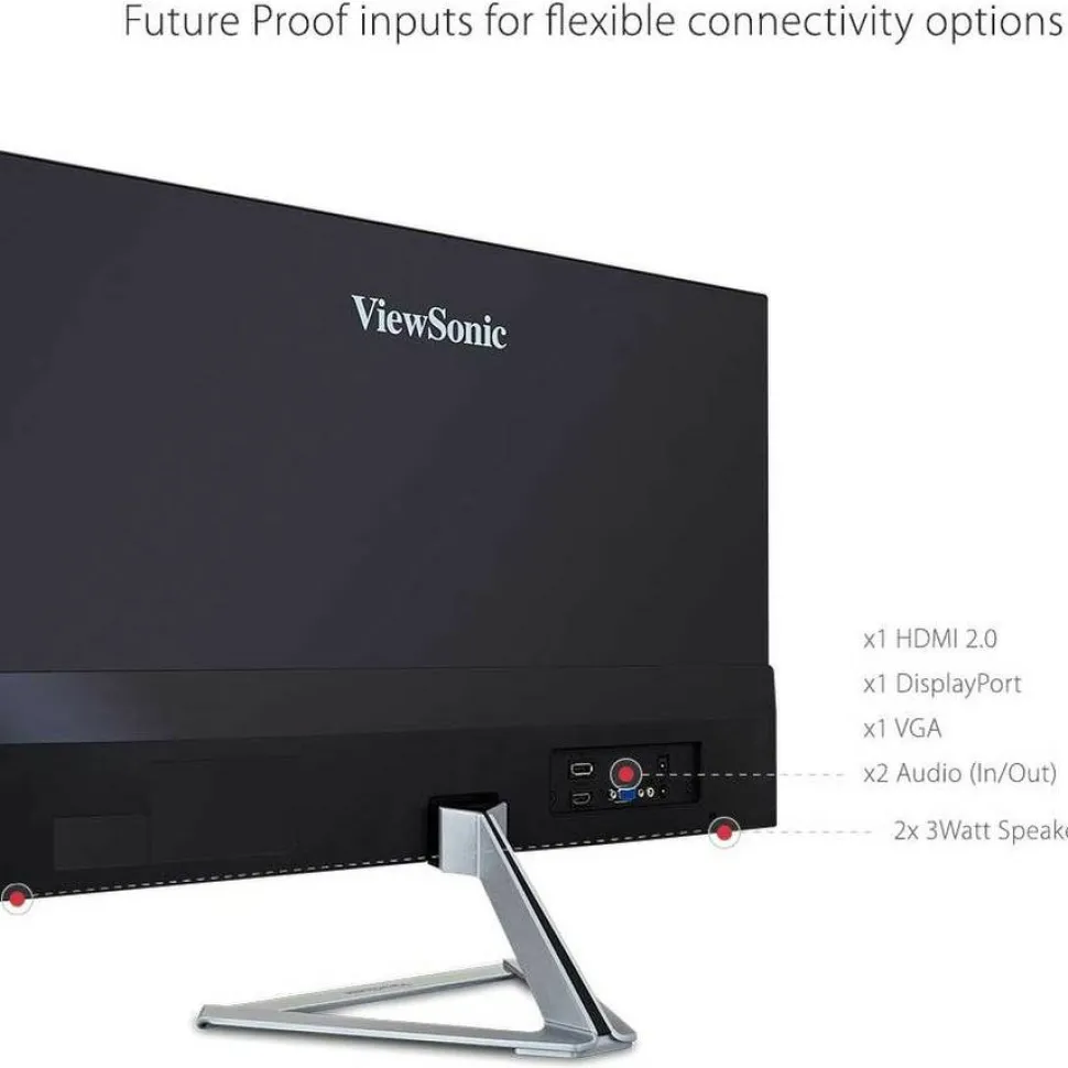ViewSonic VX2276-SMHD 22 Inch 1080p Monitor, IPS Display with Ultra-Thin Bezels and Eye Care Technology for Home and Office Entertainment, DisplayPort for Daisy Chain, HDMI, and VGA Inputs