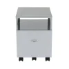 Vista 20"D Metal Mobile File Storage Cart, Silver