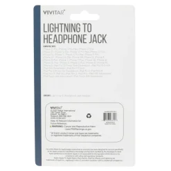 Vivitar Lightning To Headphone Jack Adapter, Black, NIL2002-BLK-STK-24