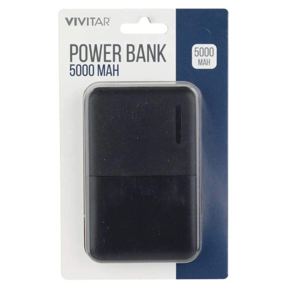Vivitar 5000mah Power Bank, Black, NIL7002-BLK-STK-24