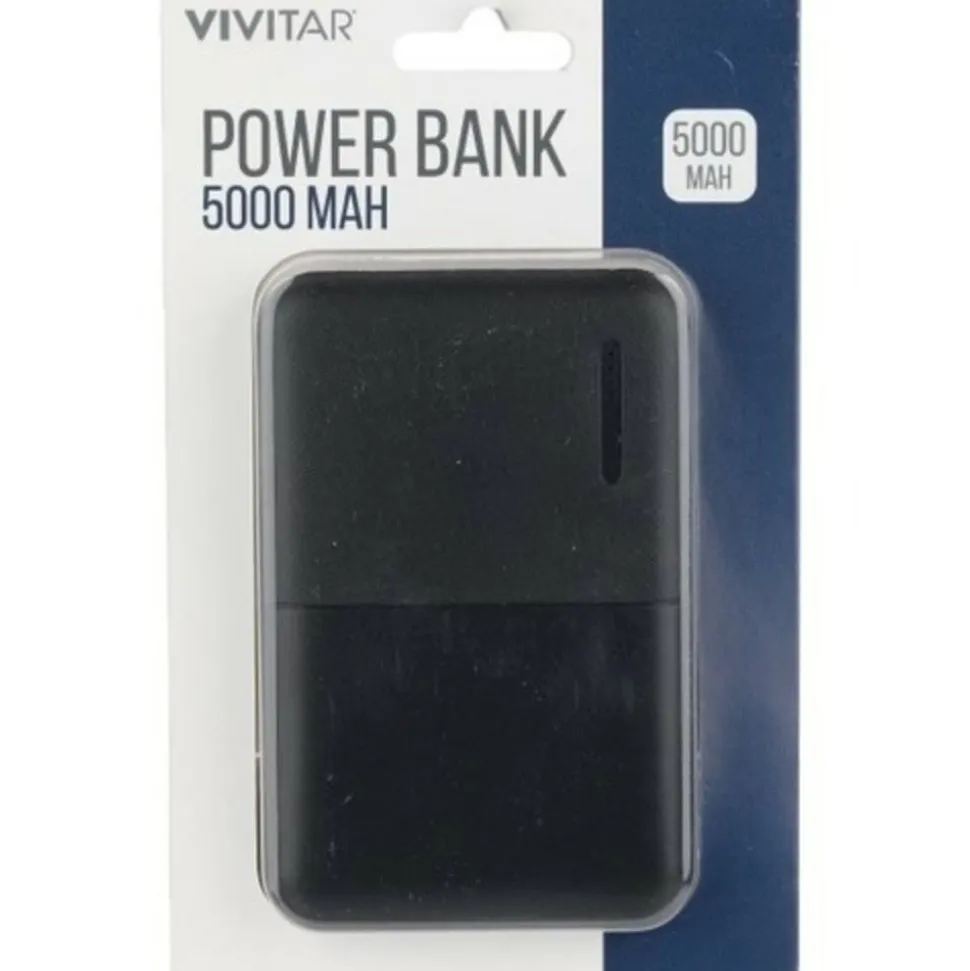 Vivitar 5000mah Power Bank, Black, NIL7002-BLK-STK-24