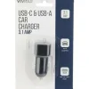 Vivitar USB-C And USB-A Car Charger, Black, NIL6003-BLK-STK-24