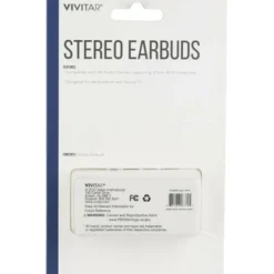 Vivitar Wired Stereo Earbuds, White, NIL8001