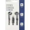 Vivitar Wired Stereo Earbuds, Black, NIL8001
