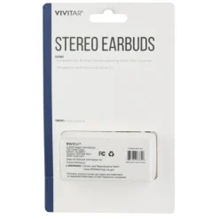 Vivitar Wired Stereo Earbuds, Black, NIL8001