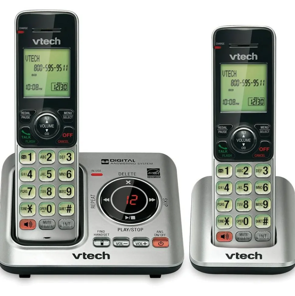VTech CS6629-2 DECT 6.0 1.90 GHz Cordless Phone - Silver