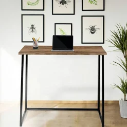 Walker Small Rustic Natural Home Office Folding Computer Desk - 36"