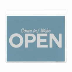 Wall Sign Holder, Horizontal, 8-1/2"H x 11"W, Clear