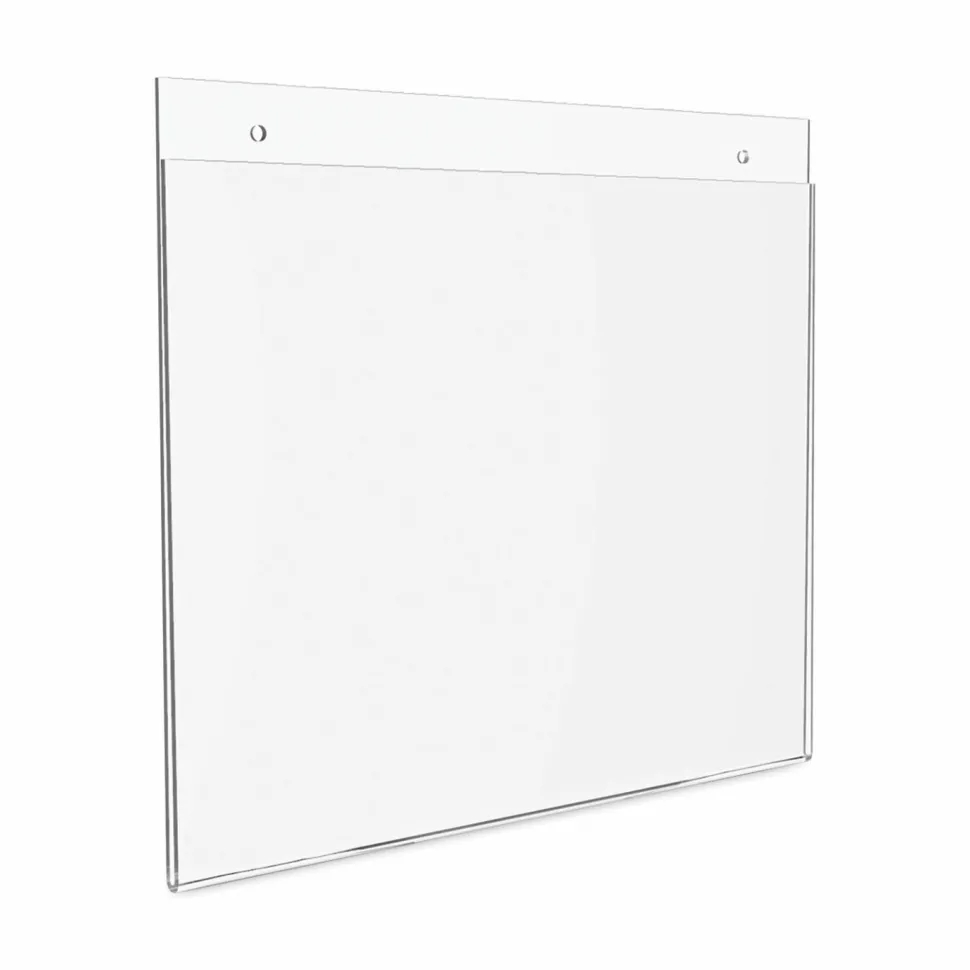 Wall Sign Holder, Horizontal, 8-1/2"H x 11"W, Clear