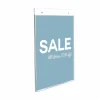 Wall Sign Holder, Vertical, 11"H x 8-1/2"W, Clear