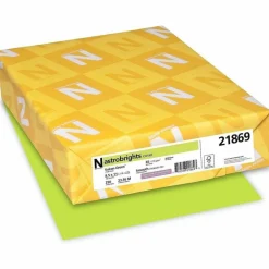 Wausau Astrobrights Multi-Use Card Stock, Green, Letter (8.5" x 11"), 65 Lb, Pack Of 250
