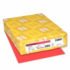Wausau Astrobrights Multi-Use Card Stock, Rocket Red, Letter (8.5