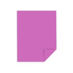 Wausau Astrobrights Multi-Use Card Stock, Outrageous Orchid, Letter (8.5" x 11"), 65 Lb, Pack Of 250