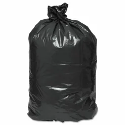 Webster EarthSense 1.25 mil Trash Bags, 60 gal, 38"H x 58"W, 75% Recycled, Black, 100 Bags