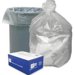 Webster 0.55 mil Trash Bags, 56 gal, 43"H x 43"W, Natural, 200 Bags
